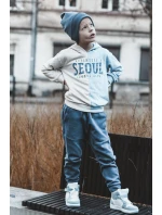 Dětské džínové sportovní boty bílo-modré Milara