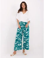 Kalhoty D73771M62237F tmavě zelené Kalhoty D73771M62237F tmavě zelené