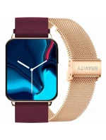 Chytré hodinky Gravity Pink Gold Maroon 2 Stripes GT17-6 Chytré hodinky Gravity Pink Gold Maroon 2 Stripes GT17-6