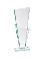 Skleněná trofej s matným podstavcem