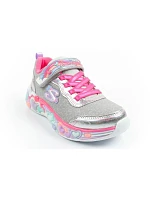 Skechers S Lights LED dětská sportovní obuv pro dívky na suchý zip šedá Skechers S Lights LED dětská sportovní obuv pro dívky na suchý zip šedá