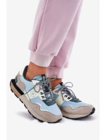 Dámské Semišové Tenisky Big Star RR274245 HI-POLY SYSTEM Šedo-Modré Dámské Semišové Tenisky Big Star RR274245 HI-POLY SYSTEM Šedo-Modré