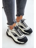 Kožené Dámské Tenisky Na Platformě Big Star HI-POLY SYSTEM Bílo-Černé