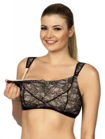 Dámská podprsenka mama 3089 Černá s béžovou - LupoLine Dámská podprsenka mama 3089 Černá s béžovou - LupoLine