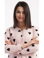 Dámská noční košile s dlouhým rukávem Srdce Dámská noční košile s dlouhým rukávem Srdce