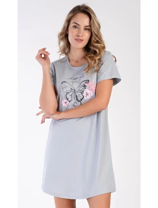 Dámská noční košile s krátkým rukávem Butterfly Dámská noční košile s krátkým rukávem Butterfly