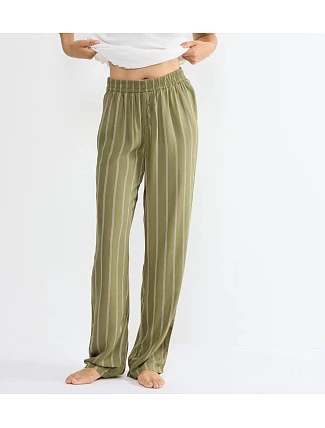 Dámské pyžamové kalhoty Mix & Match Trousers Viscose 01 - GREEN - zelené 0031  - TRIUMPH