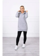 Mikina s kapucí a nášivkami šedá Mikina s kapucí a nášivkami šedá