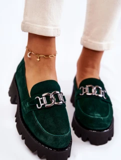 Semišové boty se zdobením Laura Messi 2489 zelene