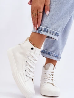 Dámské vysoké tenisky Big Star Fabric LL274445 Bílé