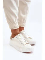 Dámské tenisky z ekologické kůže bílé Tiraelle Dámské tenisky z ekologické kůže bílé Tiraelle