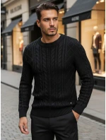 Pánský černý svetr FashionStreet WX1926