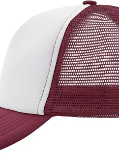 Daiber MB 70 5 panelová polyesterová síťovaná kšiltovka 03.0070 white/burgundy