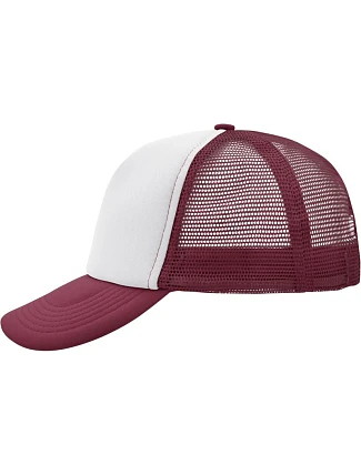 Daiber MB 70 5 panelová polyesterová síťovaná kšiltovka 03.0070 white/burgundy