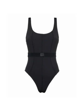 Dámské jednodílné plavky Monogram Rib KW0KW02151-BEH - Calvin Klein