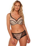 Dámská podprsenka BS0 1234 Alia Béžová s černou - Gaia Dámská podprsenka BS0 1234 Alia Béžová s černou - Gaia