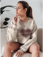 Dámská oversize mikina se srdcem DESSER béžová FashionStreet BY1465