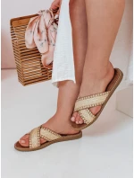 Dámské slaměné žabky SOLINIA beige FashionStreet ZY0923