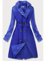 Světle modrý tenký kabát z různých spojených materiálů (YR2027)