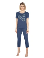 Dámské pyžamo 667 dark blue plus - REGINA Dámské pyžamo 667 dark blue plus - REGINA