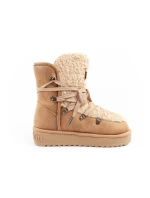 D.Franklin snow boots women winter fashion fur insulated brown beige dámské