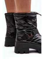 Černé Werikse Dámské Boty s Masivní Podrážkou a Plochou Podpatkem