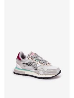 Semišové Sportovní Boty Tenisky Dámské D.Franklin Ztlumená Bílá DFSH387005