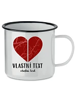 Personalizovaný retro plecháček - Dvě místa, jedno srdce Personalizovaný retro plecháček - Dvě místa, jedno srdce
