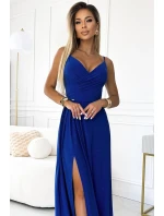 299-17 CHIARA elegantní maxi dlouhé šaty bez ramínek - CHABRERA S BROKEREM 299-17 CHIARA elegantní maxi dlouhé šaty bez ramínek - CHABRERA S BROKEREM