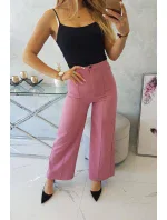 Široké kalhoty tmavě růžové Široké kalhoty tmavě růžové