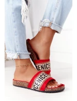 Nazouváky Na Korkové Podrážce Se Zirkony červené Be Nice