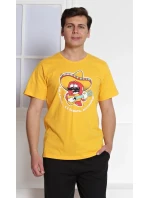 Pánské pyžamo kapri Mexiko Žlutá s potiskem - Gazzaz