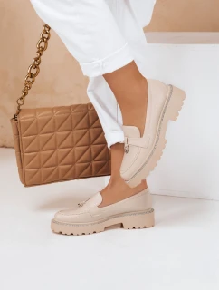 Dámské béžové mokasíny LOAFELIA FashionStreet ZY0606