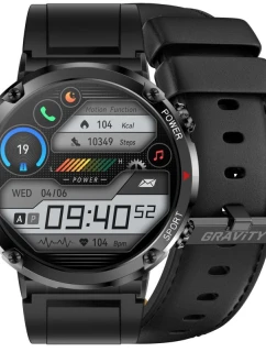 Chytré hodinky Gravity GT21-3 + černý silikonový řemínek