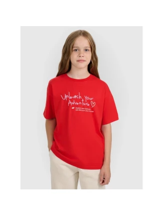 Dívčí tričko s potiskem 4F 4FJRAW25TTSHF3188-62S