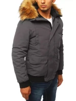 FashionStreet tmavě šedá pánská zimní bunda TX3942