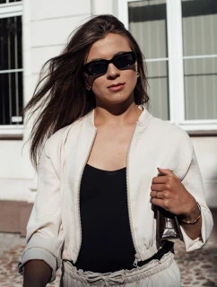 Dámská světle béžová bunda bomber MADDIE FashionStreet RY2655