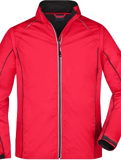 Daiber JN 1122 Pánská softshell bunda s odepínacími rukávy 02.1122 red/black