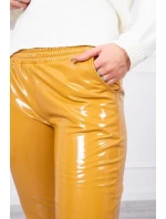 Dvouvrstvé kalhoty s hořčicovým velurem