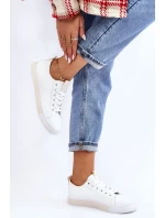 Dámské Tenisky Klasické Bílo-Béžove Ville