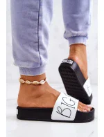 Dámské moderní pantofle Big Star - černá/bílá