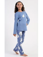 Dětské pyžamo dlouhé Méďa a tučňák