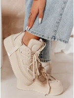Dámské tenisky na vysoké platformě UPSOLE beige FashionStreet ZY0845 Dámské tenisky na vysoké platformě UPSOLE beige FashionStreet ZY0845