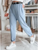 Dámské kalhoty chinos s páskem TAILANDI modrá FashionStreet UY2550