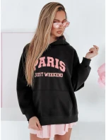 Dámská oversize mikina PARISSIA černá FashionStreet BY1453 Dámská oversize mikina PARISSIA černá FashionStreet BY1453