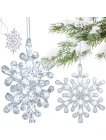 Závěsná dekorace sněhové vločky 12x12 CM MODEL 4 Závěsná dekorace sněhové vločky 12x12 CM MODEL 4