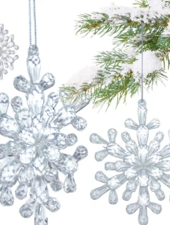 Závěsná dekorace sněhové vločky 12x12 CM MODEL 4