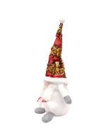 DEKORATIVNÍ TRPASLÍK S KOUZELNÝMI FLITRY 35CM BÍLÝ