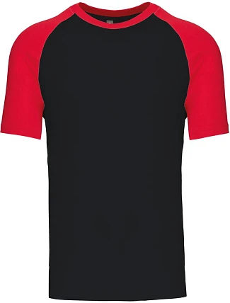 Kariban K 330 Baseballové tričko 20.K330 black/red Kariban K 330 Baseballové tričko 20.K330 black/red