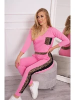 Leopardí sada světle růžová Leopardí sada světle růžová